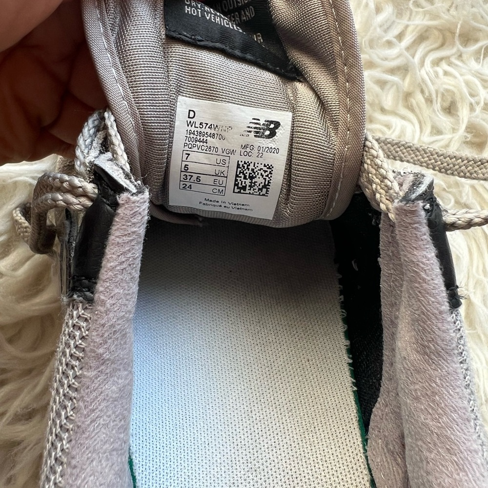 New Balance 574 Gray and Black Sneakers - Picture 3 of 4